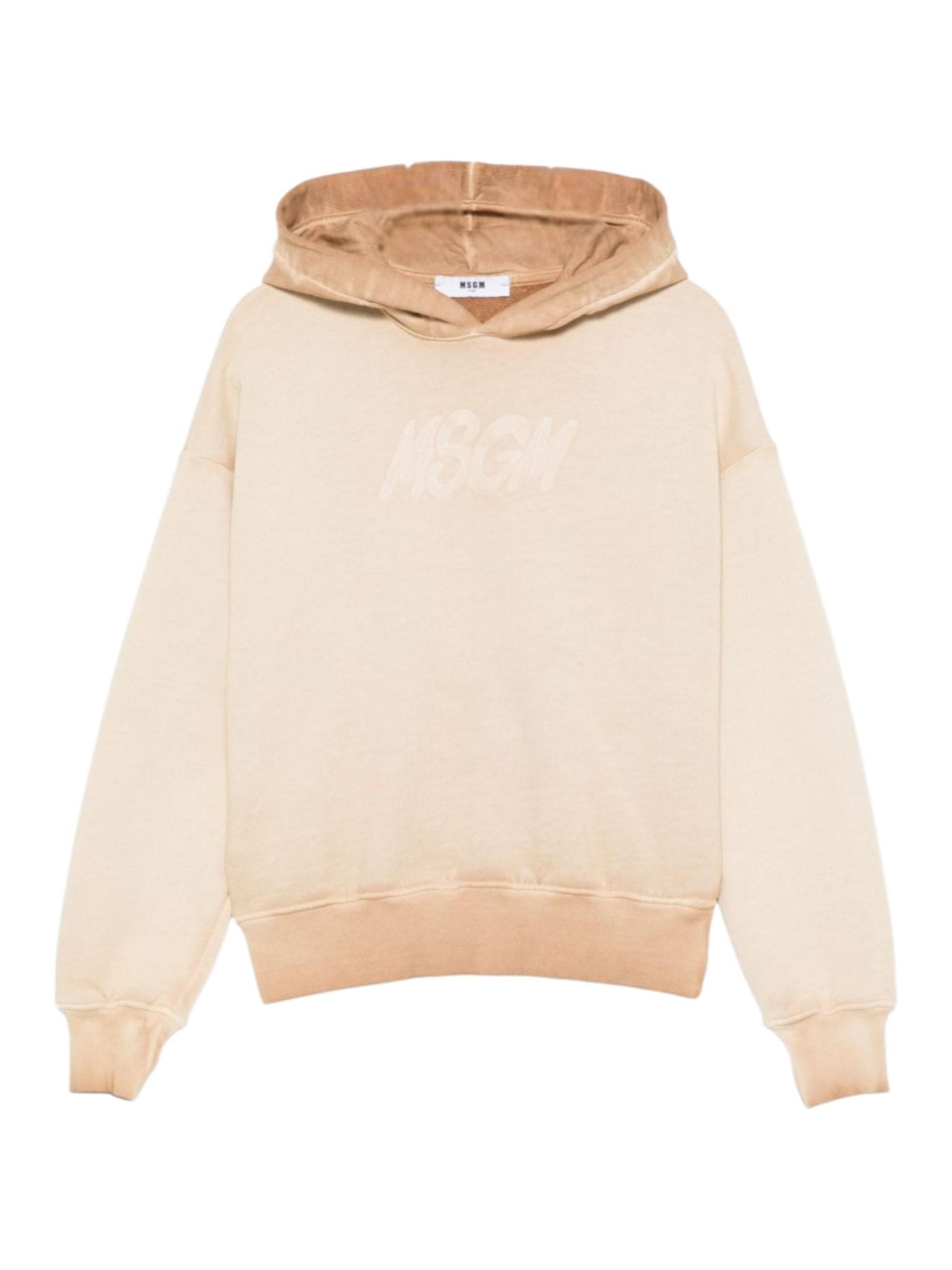 Felpa per bambino MSGM Kids beige con cappuccio - Rubino Kids