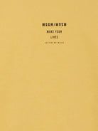 Felpa per bambino MSGM Kids giallo con stampa del logo - Rubino Kids