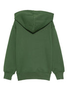 Felpa per bambino MSGM Kids verde con logo sul davanti - Rubino Kids