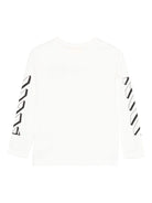 Felpa per bambino Off - White Kids bianca con logo sul davanti - Rubino Kids