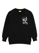 Felpa per bambino Off - White Kids nera con logo stampato - Rubino Kids