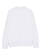 Felpa per bambino Palm Angels Kids grigia con stampa logo - Rubino Kids