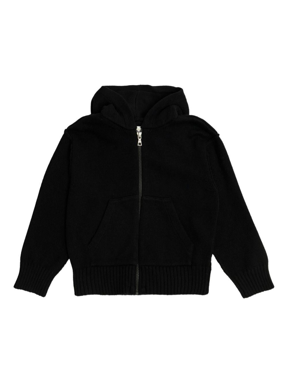 Felpa per bambino Palm Angels Kids nero lavorato a maglia - Rubino Kids