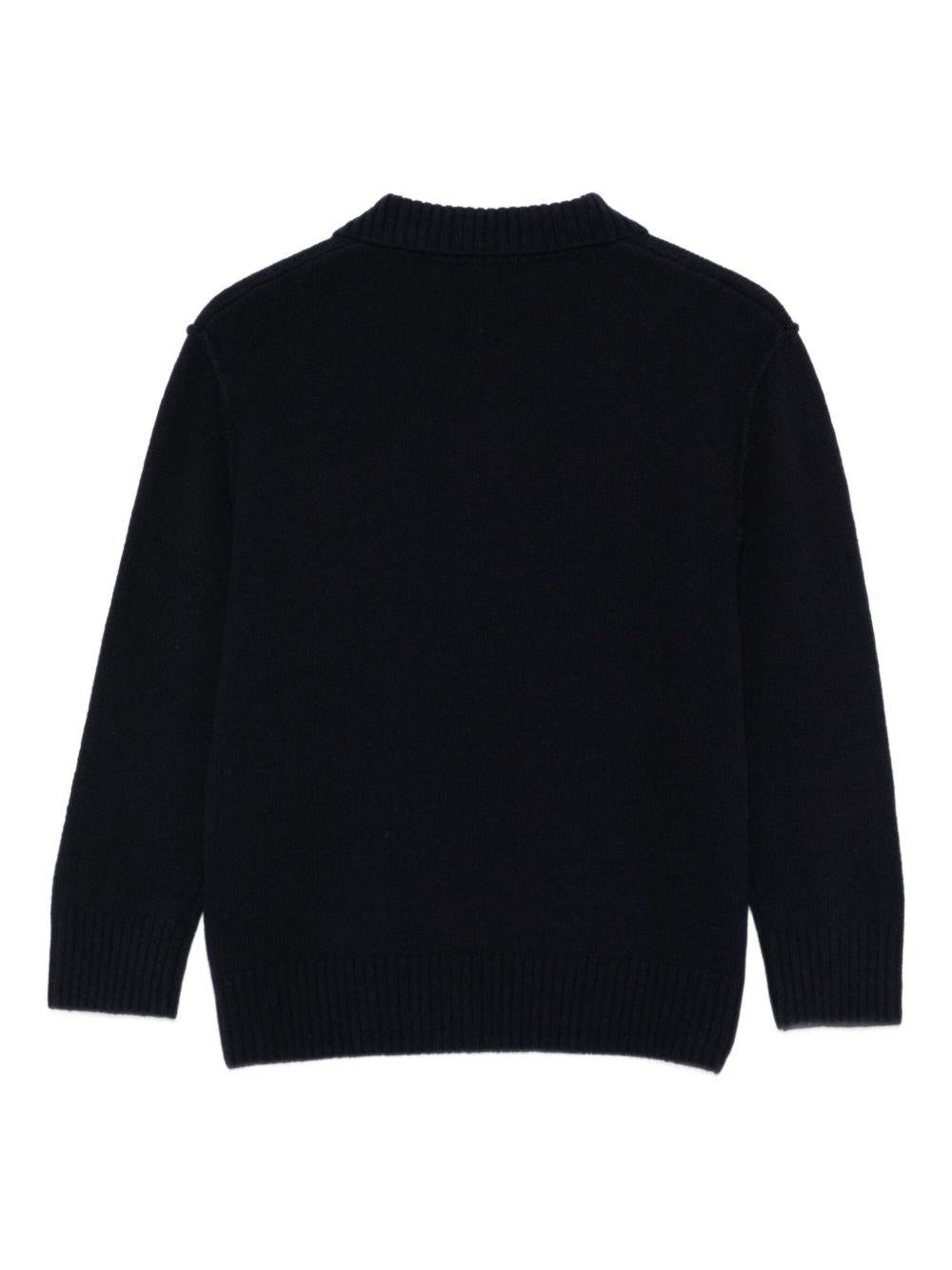 Felpa per bambino Paolo Pecora Kids blu con mezza zip - Rubino Kids