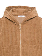 Felpa per bambino Paolo Pecora Kids marrone con zip e cappuccio - Rubino Kids