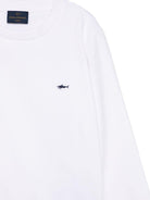 Felpa per bambino Paul & Shark Kids bianca con ricamo squalo sul davanti - Rubino Kids