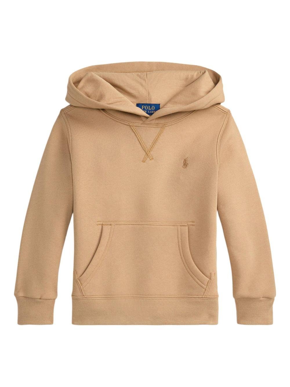 Felpa per bambino Polo Ralph Lauren Kids beige con cappuccio - Rubino Kids
