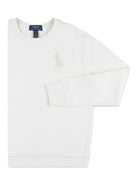 Felpa per bambino Polo Ralph Lauren Kids bianca con caratteristico motivo Polo Pony - Rubino Kids