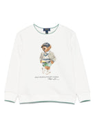 Felpa per bambino POLO RALPH LAUREN KIDS bianco con stampa Polo Bear - Rubino Kids
