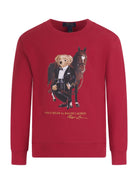 Felpa per bambino Polo Ralph Lauren Kids rossa con stampa Polo Bear - Rubino Kids