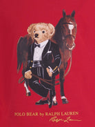 Felpa per bambino Polo Ralph Lauren Kids rossa con stampa Polo Bear - Rubino Kids