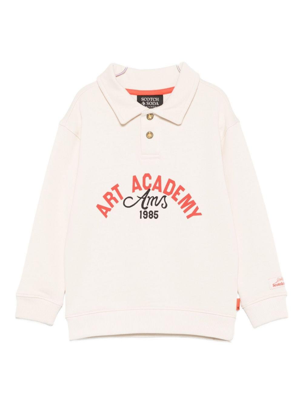 Felpa per bambino Scotch & Soda Kids beige con logo sul davanti - Rubino Kids