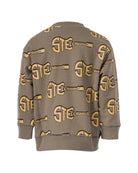 Felpa per bambino Stella McCartney Kids multicolore con stampa logo all - over - Rubino Kids