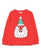 Felpa per bambino Stella McCartney Kids rossa con stampa di Babbo Natale - Rubino Kids
