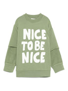 Felpa per bambino Stella McCartney Kids verde con design a strati - Rubino Kids