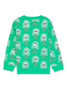 Felpa per bambino Stella McCartney Kids verde con stampa ad albero - Rubino Kids