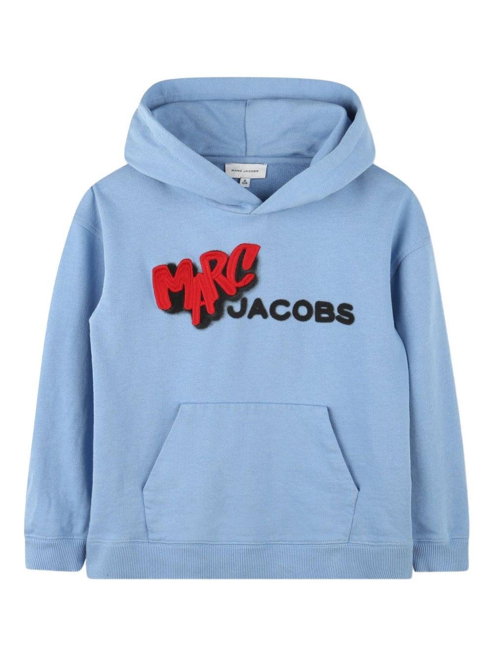 Felpa per bambino The Marc Jacobs Kids azzurro con stampa logo - Rubino Kids