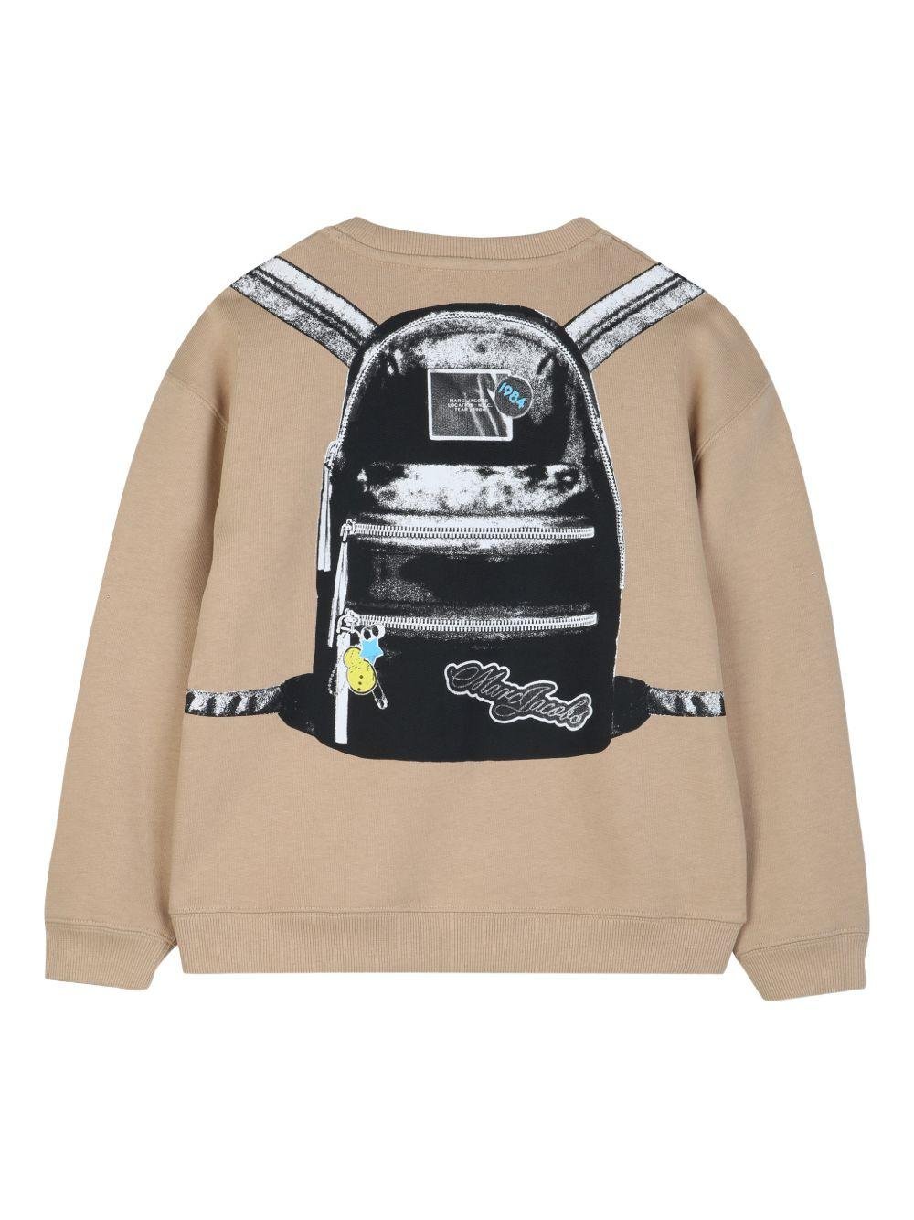 Felpa per bambino The Marc Jacobs Kids beige con stampa trompe - l'oeil - Rubino Kids