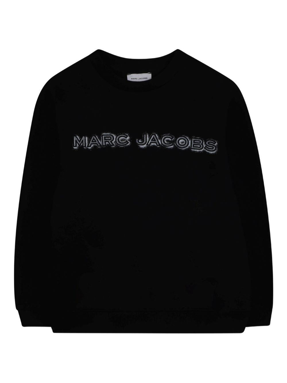 Felpa per bambino The Marc Jacobs Kids nero con stampa logo - Rubino Kids