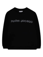 Felpa per bambino The Marc Jacobs Kids nero con stampa logo - Rubino Kids