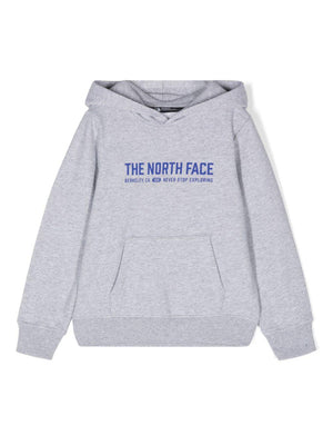 The North Face children's grey hoodie with logo print