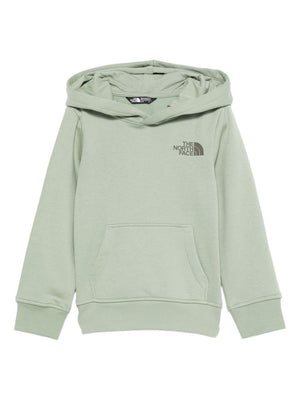 Felpa per bambino The North Face Kids verde con cappuccio con logo
