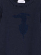 Felpa per bambino TRUSSARDI JUNIOR blu con stampa logo - Rubino Kids