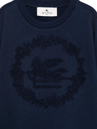 Felpa per bmabino Etro Kids blu navy con logo ricamato - Rubino Kids