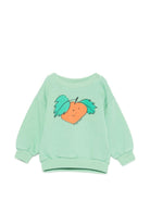 Felpa per neonata Bobo Choses verde con stampa grafica - Rubino Kids