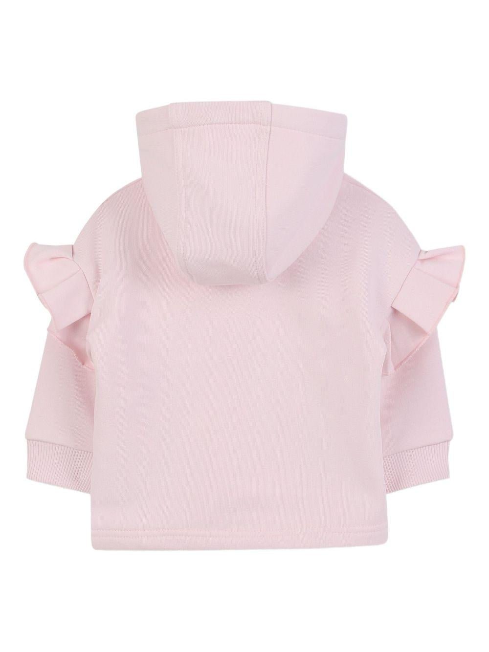Felpa per neonata Givenchy Kids rosa con dettaglio logo - Rubino Kids