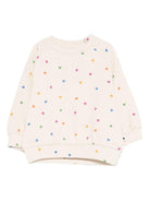 Felpa per neonata Molo bianca con stampa cuoricini all - over - Rubino Kids