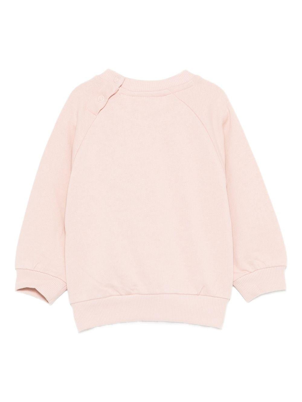 Felpa per neonata Molo rosa con ricamo smile sul davanti - Rubino Kids