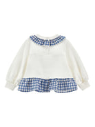 Felpa per neonata Monnalisa bianco con design ricamo - Rubino Kids