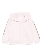 Felpa per neonata Palm Angels Kids rosa con logo ricamato - Rubino Kids