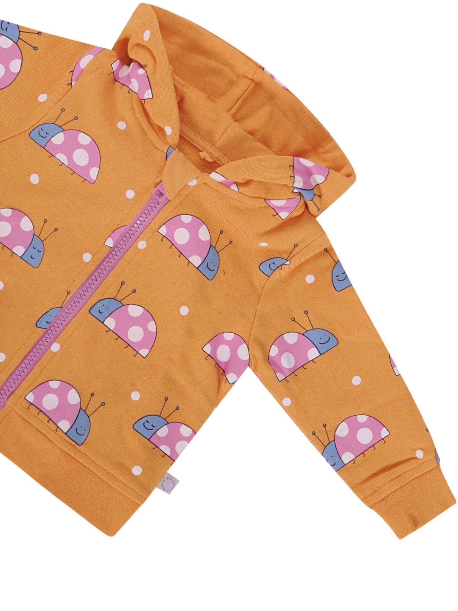 Felpa per neonata Stella McCartney Kids arancione con stampa coccinelle all - over - Rubino Kids