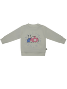 Felpa per neonata Stella McCartney Kids bianca con stampa grafica sul davanti - Rubino Kids