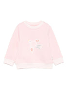 Felpa per neonata Stella McCartney Kids rosa con stampa di uccelli - Rubino Kids