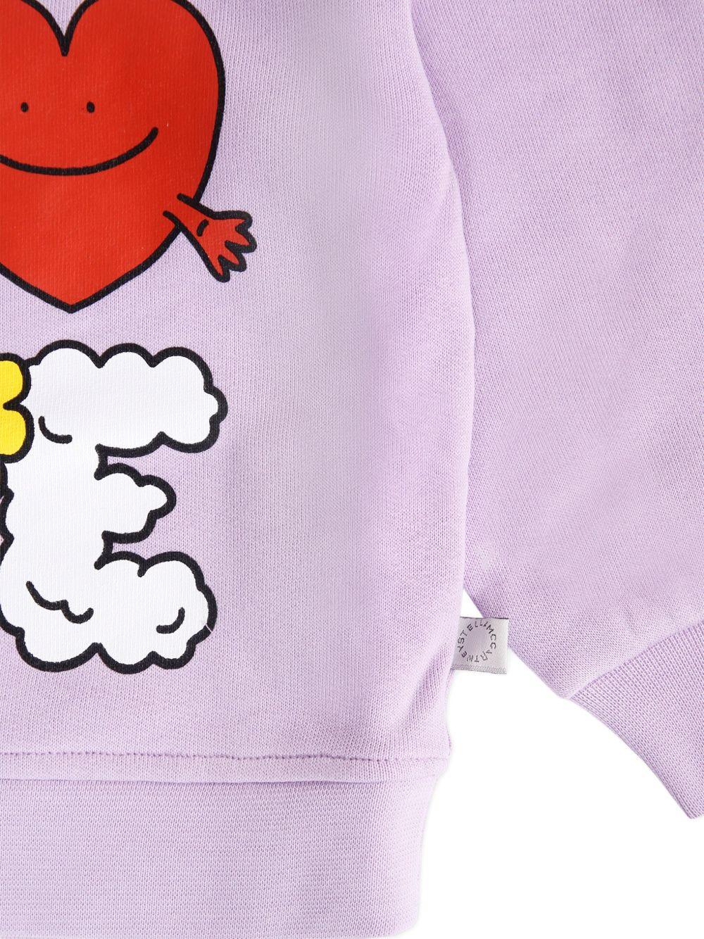 Felpa per neonata Stella McCartney Kids viola con stampa - Rubino Kids