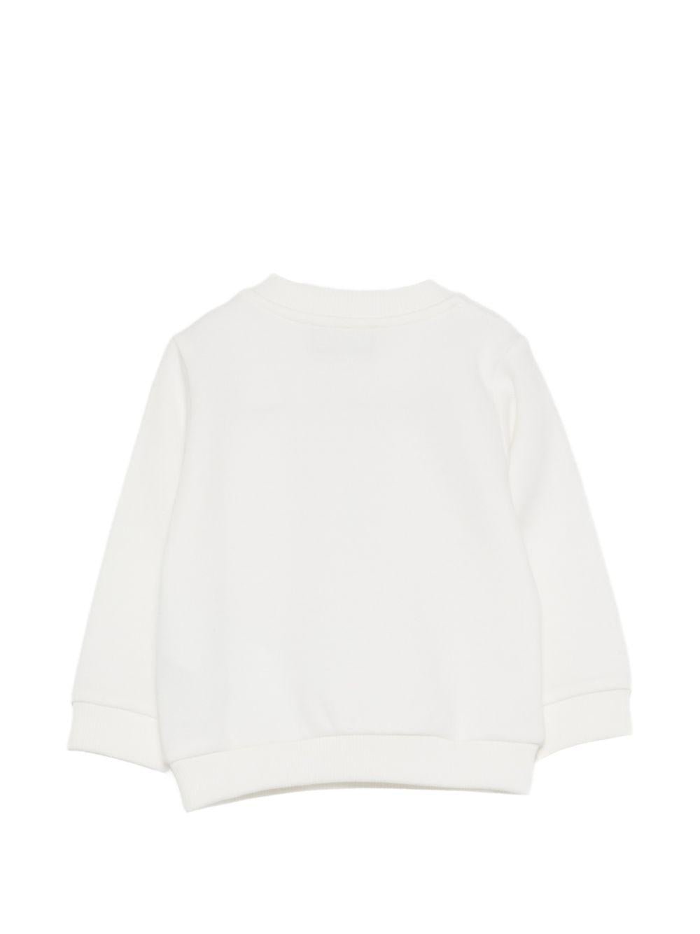 Felpa per neonati Moschino Kids bianca con stampa orsetto sul davanti - Rubino Kids