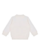 Felpa per neonati Moschino Kids bianca con stampa Teddy Bear - Rubino Kids