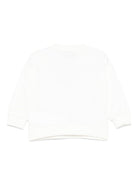 Felpa per neonati Moschino Kids bianco con stampa logo - Rubino Kids