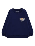 Felpa per neonati Moschino Kids blu con logo Teddy Bear - Rubino Kids