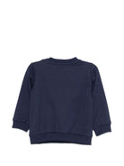 Felpa per neonati Moschino Kids blu con ricamo Teddy Bear - Rubino Kids