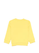 Felpa per neonati Moschino Kids gialla con stampa tre Teddy Bear - Rubino Kids