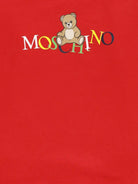 Felpa per neonati Moschino Kids rossa con motivo Teddy - Rubino Kids