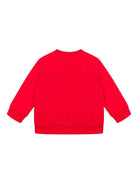 Felpa per neonati Moschino Kids rossa con stampa Teddy Bear - Rubino Kids