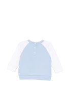 Felpa per neonato Balmain Kids azzurro con stampa grafica - Rubino Kids