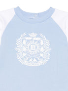 Felpa per neonato Balmain Kids azzurro con stampa grafica - Rubino Kids