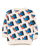 Felpa per neonato Bobo Choses bianco con stampa cane - Rubino Kids