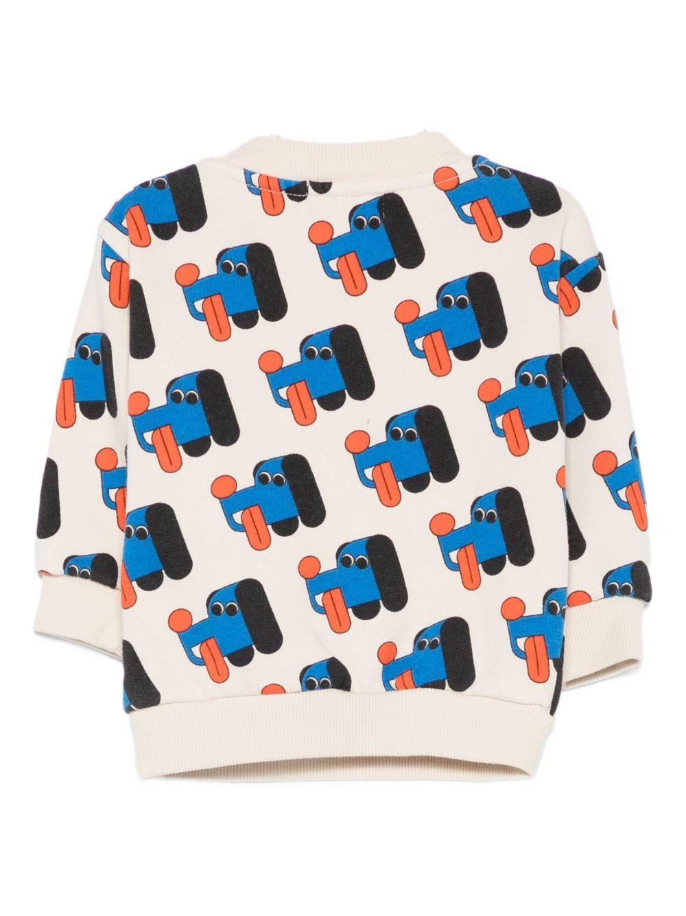 Felpa per neonato Bobo Choses bianco con stampa cane - Rubino Kids
